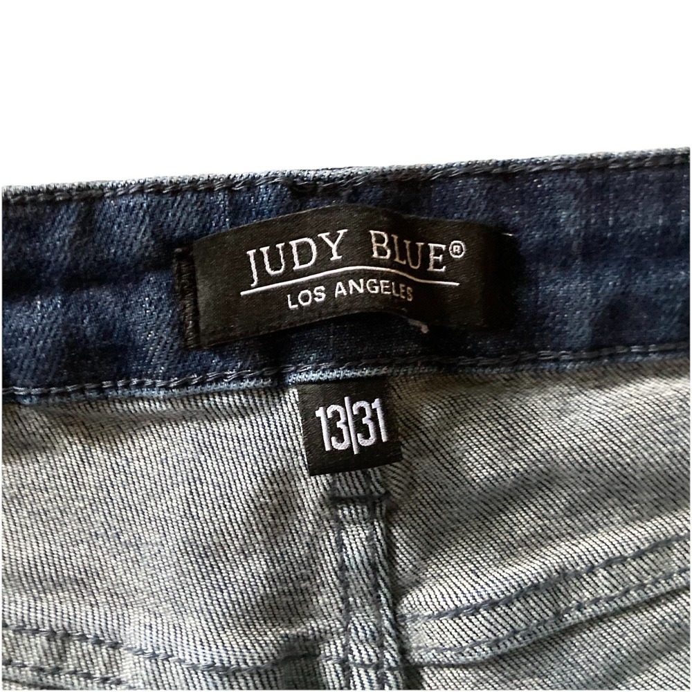 Judy Blue Straight Leg Jeans Womens 13/31 Blue JB88861 DK High Rise Stretch - Picture 2 of 11